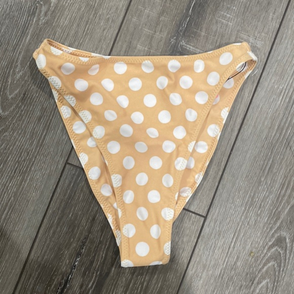 NWOT! Skin by Same Beige Polka Dot Bikini Bottom